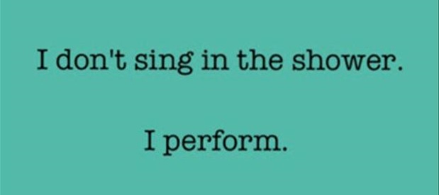 sing in the shower